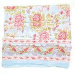 Hand Block Printed Scarf by Anokhi - Briar Rose Aqua