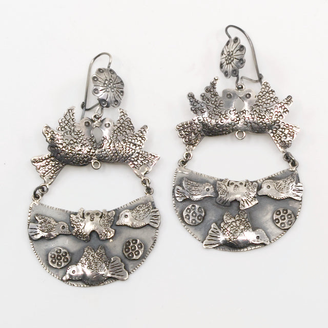 Love Bird Traditional Mexican Chandelier Earrings – JJ Caprices Love Bird Traditional Mexican Chandelier Earrings – JJ Caprices