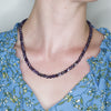 Amethyst Collar Necklace with Sterling Silver Clasp