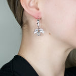 Sterling Silver Love Bird Drop Earrings