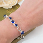 Lapis Lazuli Silver Bracelet from Taxco, Mexico