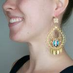 Mexican Filigree Earrings from Oaxaca - Frida Kahlo Image