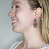 Sterling Silver Frida Kahlo Filigree Earrings with Coral Beads