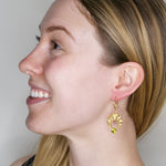 Goddess Crescent Moon and Star Crystal Post Earrings by AMARO