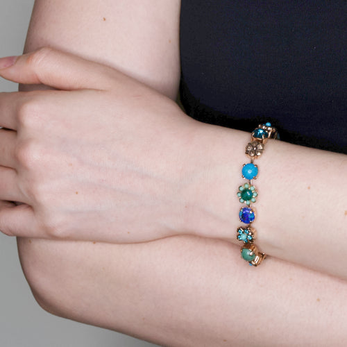 Blue Green Rose Gold Ocean Bracelet by AMARO