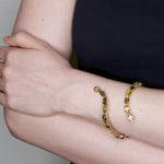 Green Serpent Gold Wrap Bracelet by AMARO