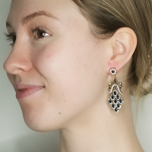 Antique Ottoman-Inspired Black Turkish Earrings