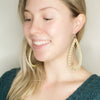 Gullah-Geechee Woven Long Tear Drop Sweetgrass Earrings