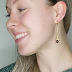 Art Deco Garnet Drop Earrings