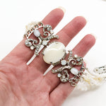 Gorgeous Moonstone and Crystal Statement Bracelet by AMARO