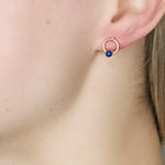 Elegant Small Lapis Lazuli Post Earrings