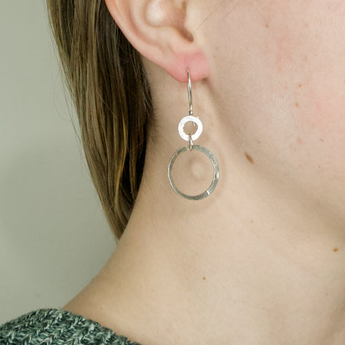 Chic Sterling Silver Circle Earrings