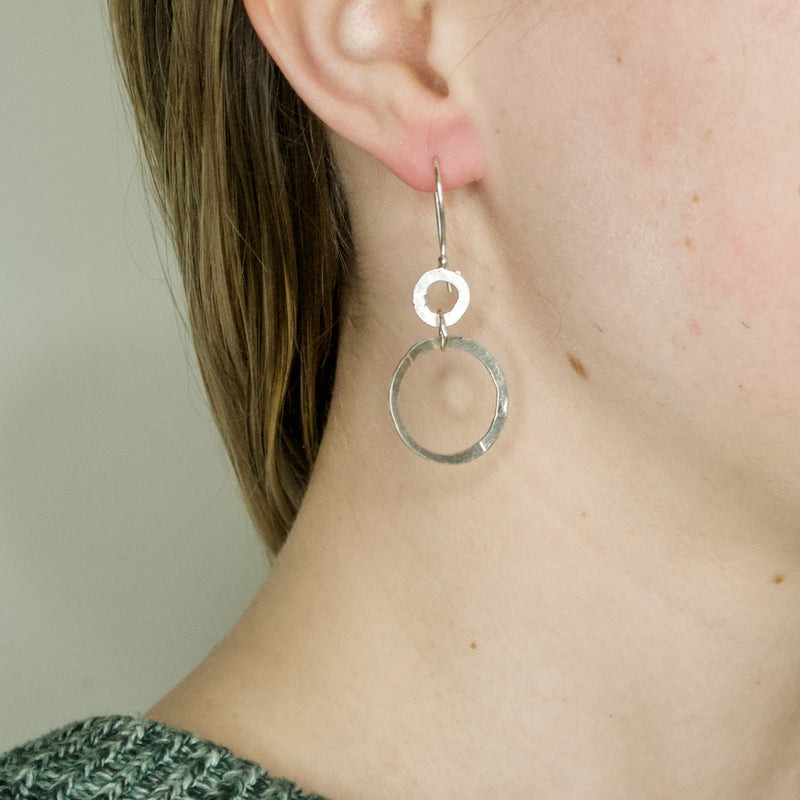 Chic Sterling Silver Circle Earrings