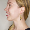Gold and Green Swarovski Crystal Drop Earrings by AMARO