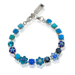 Turquoise and Crystal Floral Bracelet by AMARO