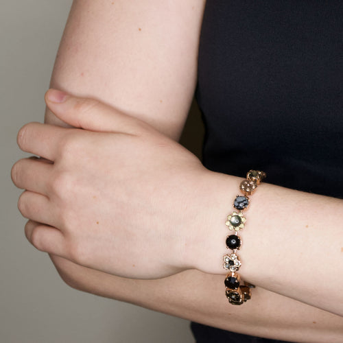 Black Onyx and Crystal Gold Plated Bracelet by AMARO