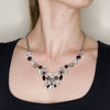 Moonstone Onyx Mother of Pearl Statement Necklace by AMARO