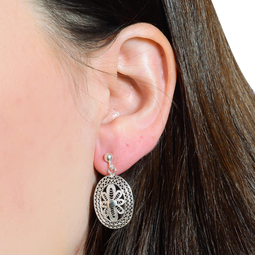 Sterling Silver Filigree Earrings