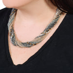 Murano Handblown Glass Bead Necklace - Grey