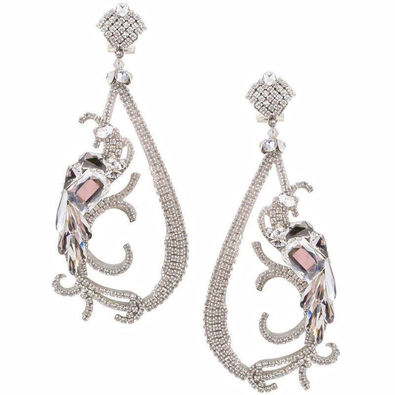 DraggmePartty Aesthetic Women's Long Earrings with Cubic Zirconia Luxury  Bride Earrings for Wedding Party Fancy Gift Fashion Jewelry - Walmart.com