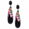Hand Painted Calla Lily Tear Drop Earrings by DUBLOS