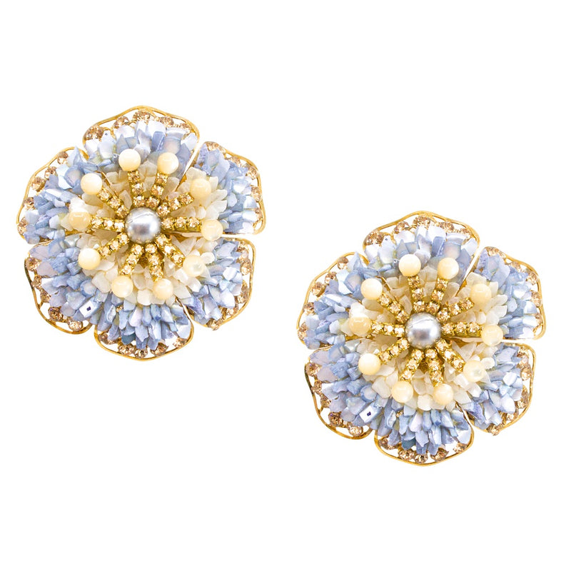 Mother of Pearl Clover Stud Earrings – Lily Nily