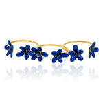 Navy Blue Floral Stackable Ring by Eric et Lydie