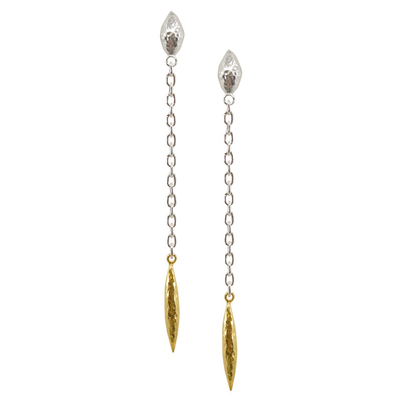 Drop Chain Geometric 925 Sterling Silver Earrings