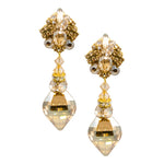 Glittering Crystal Drop Earrings by DUBLOS