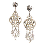 Glittering Crystal Pendant Earrings by DUBLOS