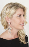 Glittering Crystal Pendant Earrings by DUBLOS