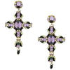 Statement Crystal Cross Earrings by DUBLOS