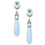 Ice Blue Tear Drop Earrings by DUBLOS