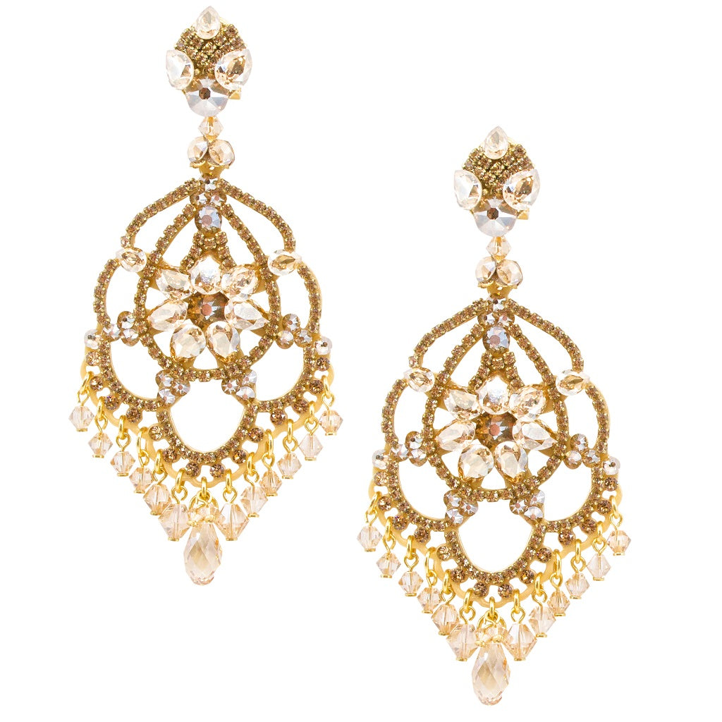 4.22 Carat Dangling Diamond Chandelier Earrings at 1stDibs | vintage  chandelier earrings, chandelier earrings diamond, dangle chandelier earrings