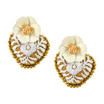 Embroidered Mexican Heart Earrings