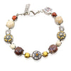 Enchanting Floral Gemstone Bracelet in Shades of Chocolate by AMARO