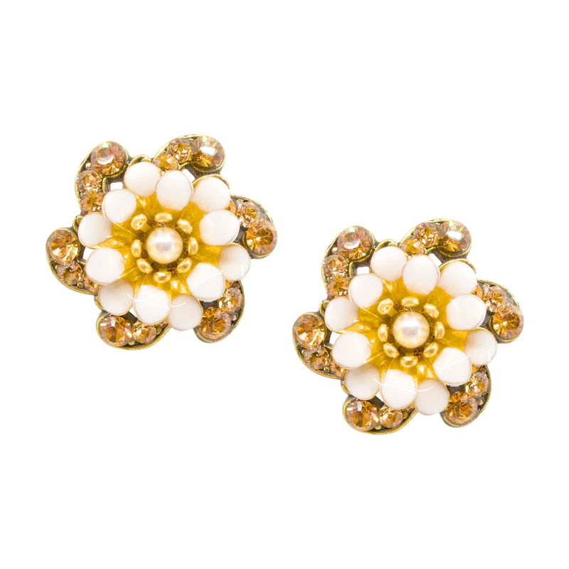 Sparkle Flower Post Earrings by Eric et Lydie