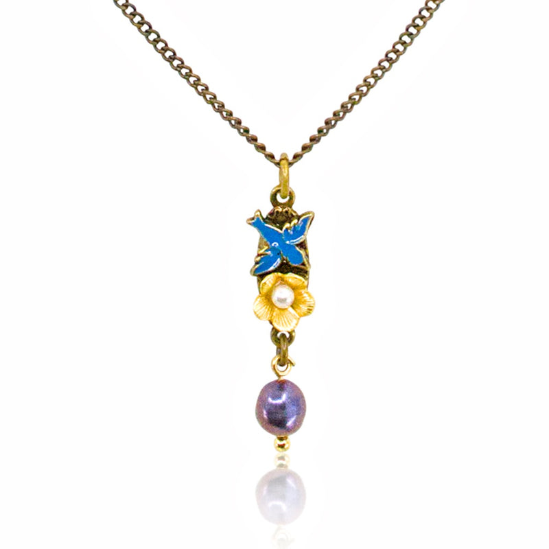 Charming Sparrow Drop Necklace by Eric et Lydie