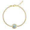 Evil Eye Gold Plated Sterling Silver Tennis Bracelet