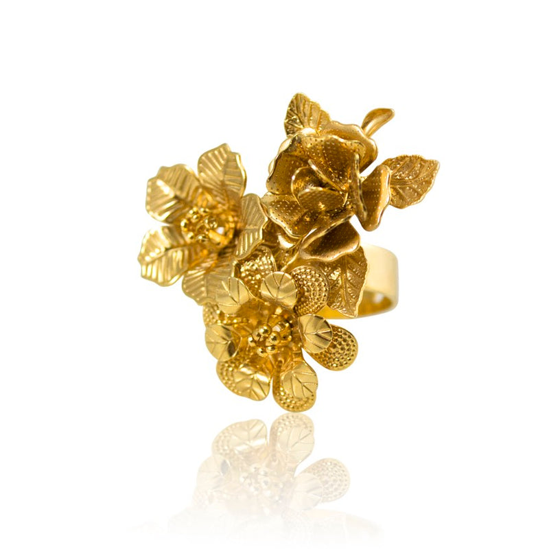 Gold Plated Bouquet Ring – JJ Caprices