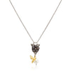 Bumbling Bee, Flower and Pearl Pendant Necklace by Eric et Lydie