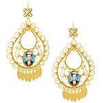 Mexican Filigree Earrings from Oaxaca - Frida Kahlo Image