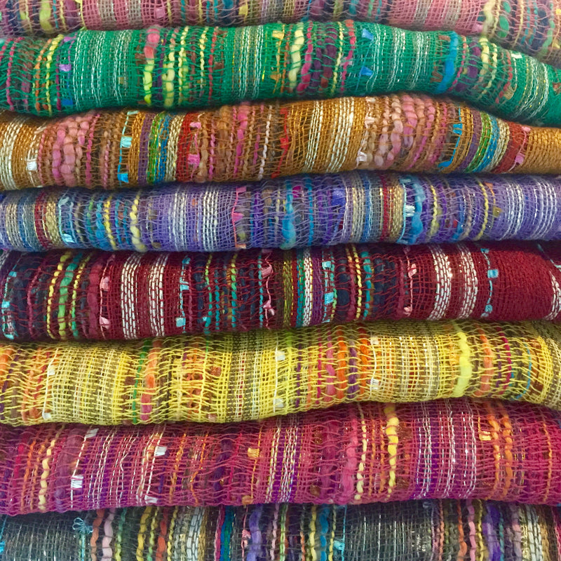 Guatemalan Handwoven Scarf - Beige