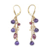 Mesmerizing Amethyst and Natural Pearl Pendant Earrings