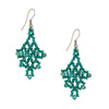 Hand Beaded Earrings - Teal