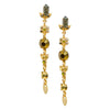 Gold Swarovski Crystal Zebra Crystal Drop Earrings by AMARO