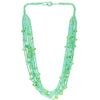 Hand Beaded Necklace - Shimmering Sea Foam Green