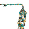 Hand Beaded Necklace - Shimmering Turquoise and Gold