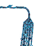 Hand Beaded Necklace - Shimmering Blue