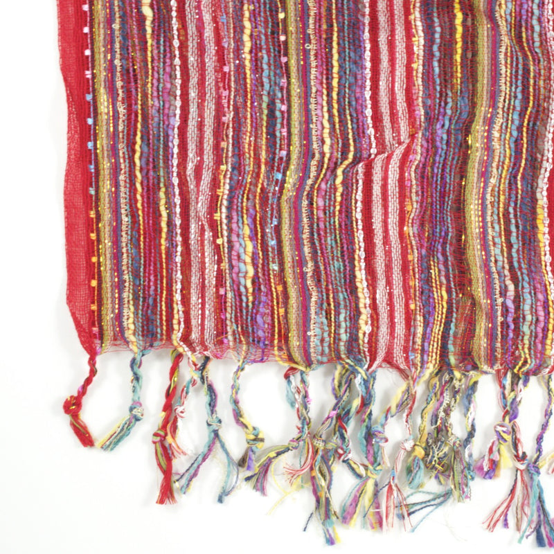 Guatemalan Handwoven Scarf - Red